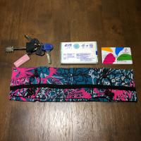 覆蓋式彈性腰袋 (桃藍黑)