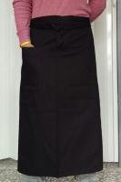 A03-西餐防撥水圍裙 半身長版  黑色. (灰色-沒貨). 咖啡色.